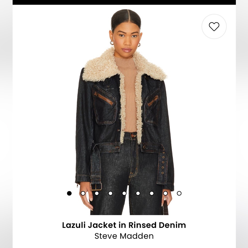 Steve Madden Lazuli jacket in rinsed denim